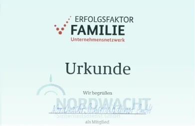 Urkunde Erfolgsfaktor Familie